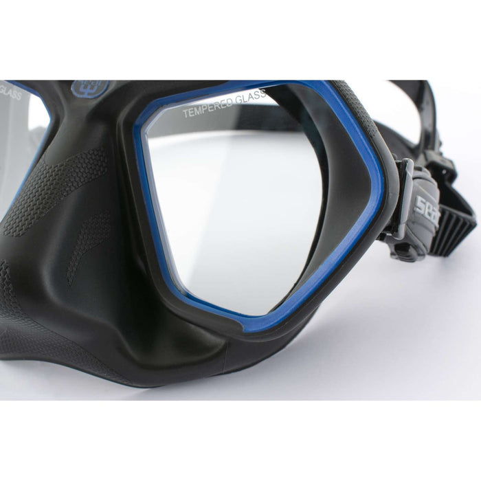 Freediving- und Spearfishing-Maske Raptor Schwarz-Blau Seac 75-68B-SBL