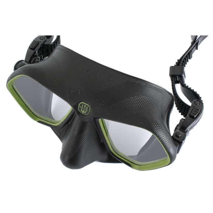 Freediving- und Spearfishing-Maske Raptor Schwarz-Grün Seac 75-68V-SBL