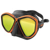 Tauchermaske Symbol Mit Spiegel-Linsen Schwarz-Orange Seac 75-70O-SBL-LS