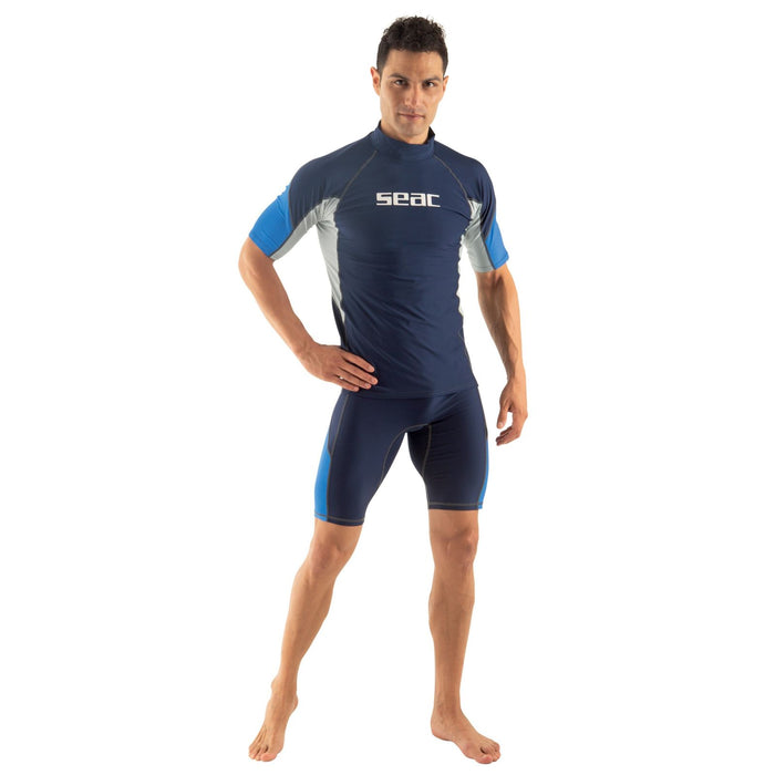 Rash Guard Raa Short Evo Man Dark-Blue L Seac 9317-04