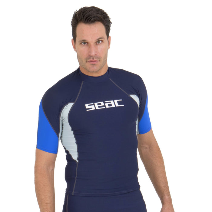 Rash Guard Raa Short Evo Man Dark-Blue L Seac 9317-04