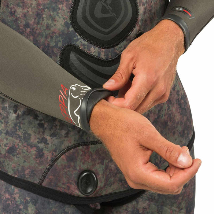 Giacca in neoprene da pesca Seppia Ultraspan Uomo 3,5mm Camo S-2 Cressi LE468002