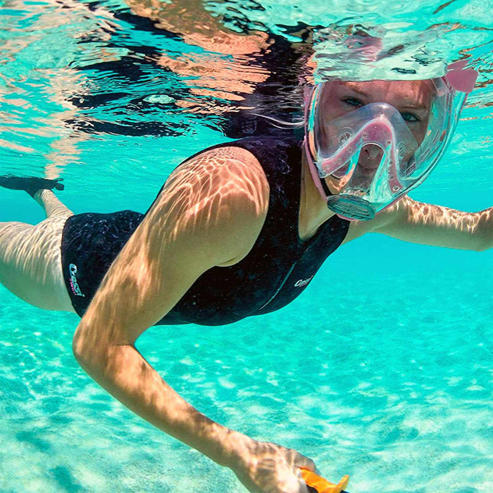 Snorkeling Full Face Mask Baron Dark-Black M-L Cressi XDT035050